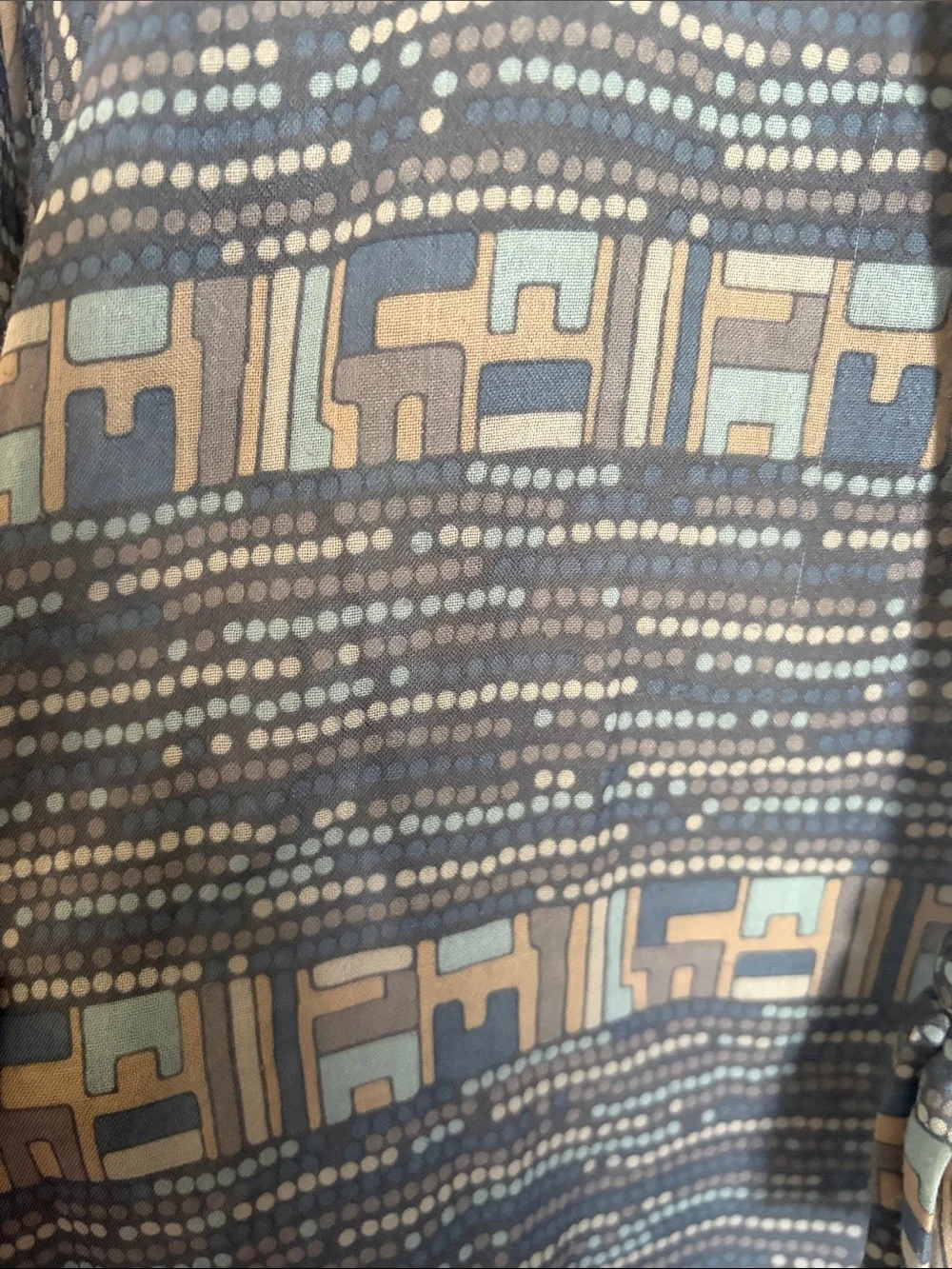 Calypso St. Barth Vintage Geometric Blouse Resort Lux Cottage Boho Festival Rare